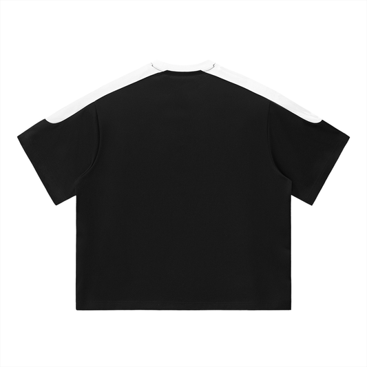 Simple unisex Color Block Oversized Tee