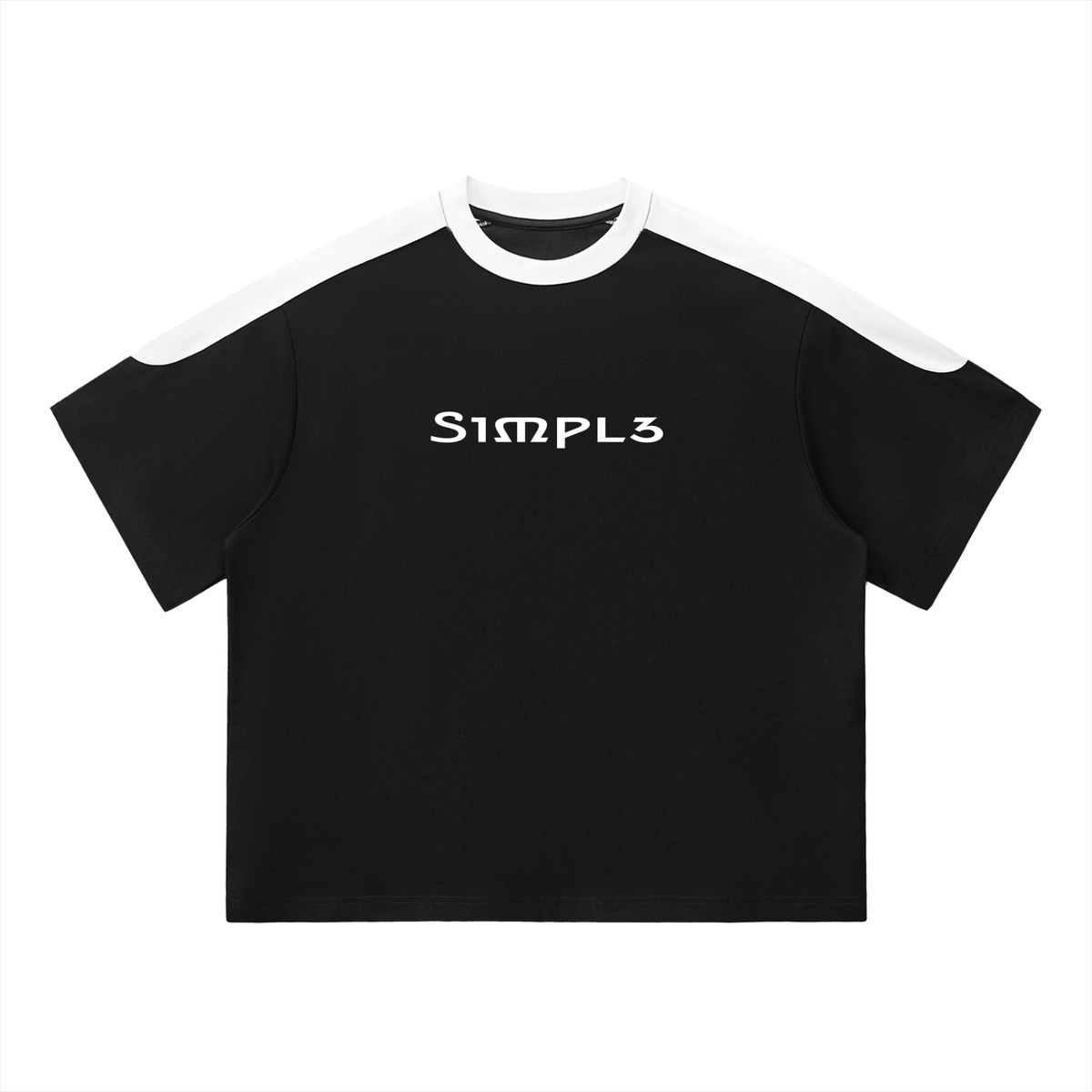 Simple unisex Color Block Oversized Tee