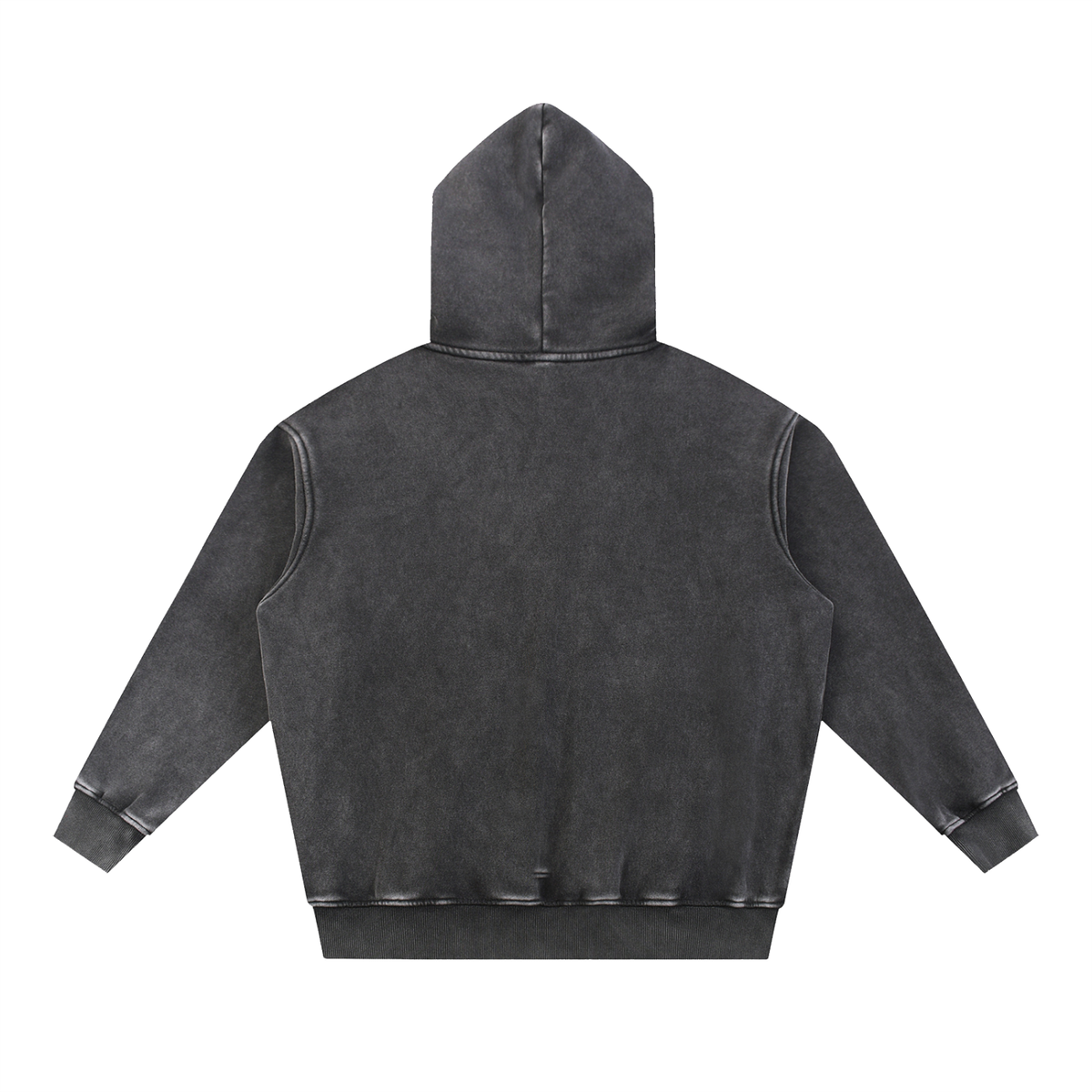 Simple snow Wash Fleece Oversize Hoodie