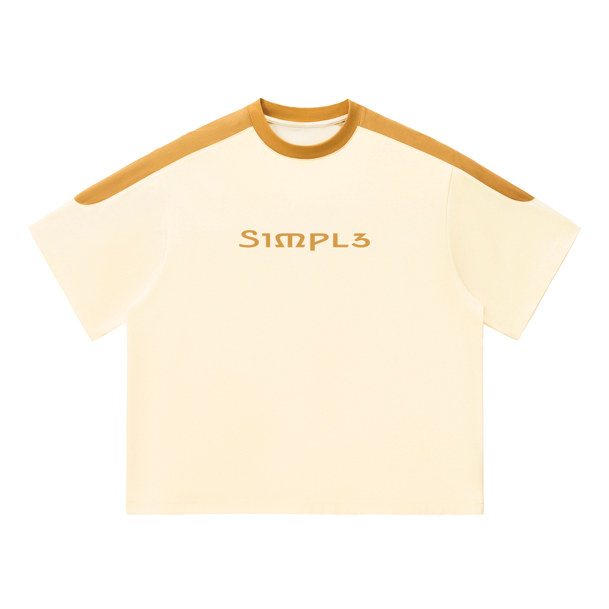Simple unisex Color Block Oversized Tee