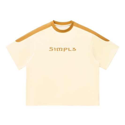 Simple unisex Color Block Oversized Tee