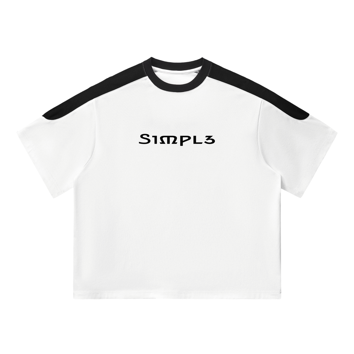 Simple unisex Color Block Oversized Tee