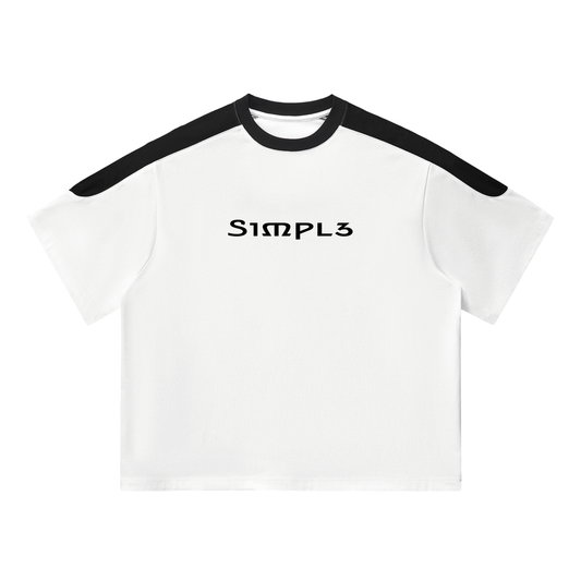 Simple unisex Color Block Oversized Tee